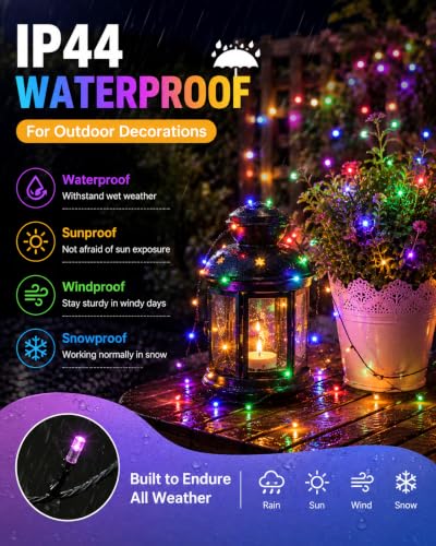 Fairy Lights Battery Operated 2Pack - Total 98FT 300LED String Lights - color: Multicolor