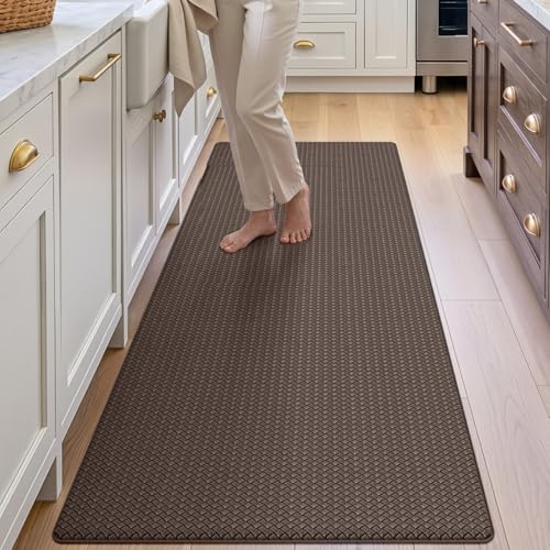 DEXI Kitchen Floor Mats Cushioned Anti Fatigue, 23x59 Non Slip Runner Rug - color: 2-brown, size: 59"l X 23"w X 0.4"th