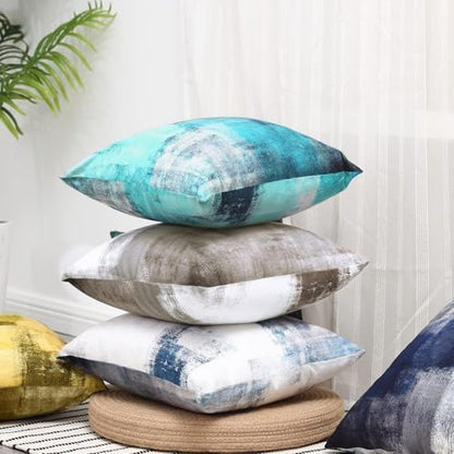 Throw Pillow Covers for Couch, 18x18 Inch, Set of 2, Grey Blue - color: Grey Blue, size: 18" x 18" (Pack of 2)