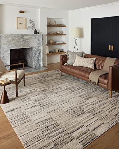 Loloi Darby Charcoal/Sand 9'-2" x 13' Area Rug - color: Charcoal / Sand, size: 9'2" x 13' (Rectangular)