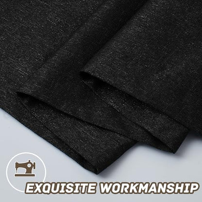 100% Blackout Linen Textured Curtains for Children's Room, Bedroom, Light Weight Curtains with Grommets Top, Full Blackout Curtains Privacy Protection, Black, 52" W x 63" L, 2 Panels - color: Black, size: 52"W x 63"L (Pack of 2)