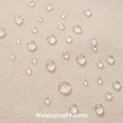 Kevin Textile Soft Waterproof Lumbar Pillow Cover 12"x20" 1 Pack, Beige - color: Beige, size: 20" x 12" (Pack of 1)