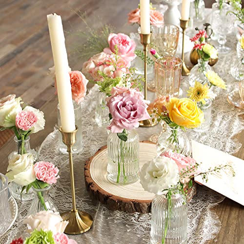 Bud Vases in Bulk 24, Small Glass Vase for Table Centerpieces - color: Clear, size: 2 Packs