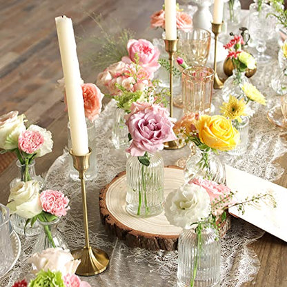 Bud Vases in Bulk 24, Small Glass Vase for Table Centerpieces - color: Clear, size: 2 Packs