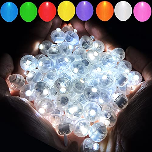Aogist 100pcs White Balloon Lights,Long Standby Time Waterproof Mini Light,Battery Powered,Round LED Ball Lamp for Latex Balloon Paper Lantern Party Wedding Festival Christmas Halloween Decorative - color: White, size: 100PCS