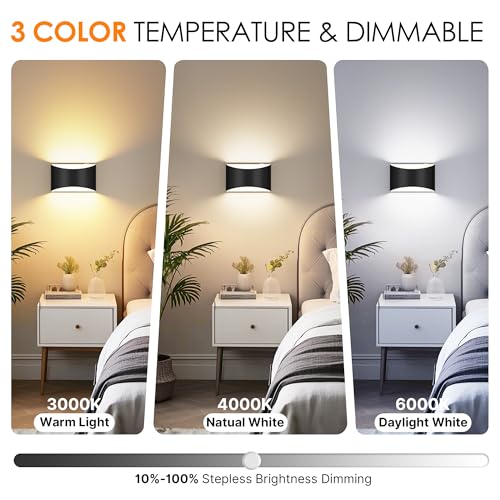 Battery Operated Wall Sconces Set of 4 Rechargeable Wireless Black - color: Black, size: 4 Pack