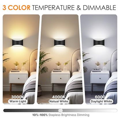 Battery Operated Wall Sconces Set of 4 Rechargeable Wireless Black - color: Black, size: 4 Pack