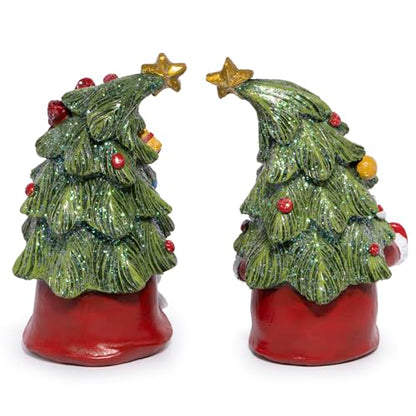 Hodao Christmas Gnomes Figurines Decoration, Holiday Tabletop Centerpiece - color: Red-green(2pcs)