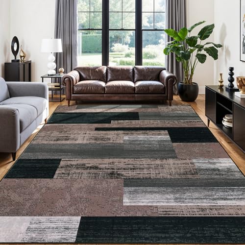 LIANLAM 10x14 Washable Area Rugs for Living Room & Bedroom(10x14,Chocolate) - color: Chocolate, size: 10' x 14' (Rectangular)