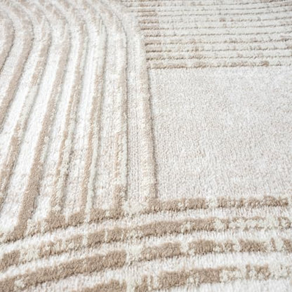 Abani 10x14 Viva Area Rug, Cream Beige Mid Century Modern Arch - size: 10' x 14' (Rectangular)