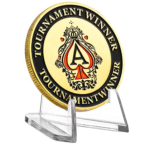 LuluCircle Acrylic Coin Display Stands, 1.4 Inch, 20 Packs,Challenge Coins Holders, Mini Easel Holders, Display Stand for Sports Cards, Casino Chips, Poker Guards, Greeting Cards, Challenge Medallions, AA Coins