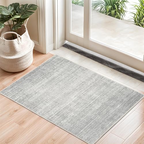 Valenrug 2x3 Rug Non Slip, Small Washable Entryway Rug Indoor Doormat Grey - color: 01-grey, size: 2' x 3' (Doormat)