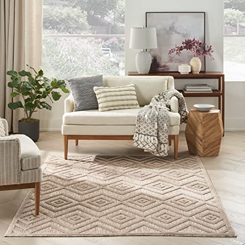 Nourison Home Versatile Natural Beige 4' x 6' Area Rug - Easy Clean, Non Shedding, Bed Room, Living Room, Dining Room, Kitchen (4' x 6') - color: Natural Beige, size: 4' x 6' (Rectangular)