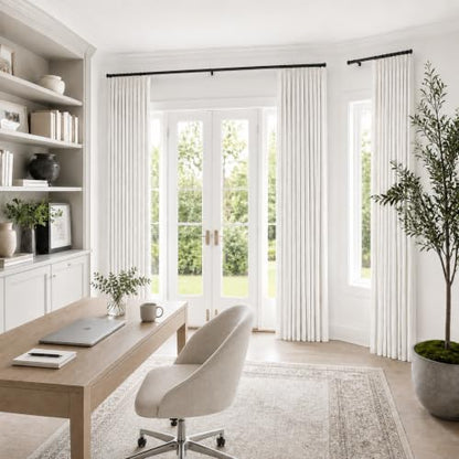 Topfinel Pinch Pleated Curtains Blackout 84 Inch 2 Panels Set, Dual Layer Natural Linen 100% Blackout Panels for Bedroom Living Room, Neutral Farmhouse Aesthetic Beige White Drapes 40" W*84" L - color: Natural, size: 40"W x 84"L (Pack of 2)
