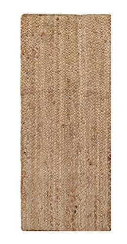 THE BEER VALLEY Jute Braided Table Runner, Natural, 13x36 Inches - color: Natural, size: 1'1" x 3' (Rectangular)