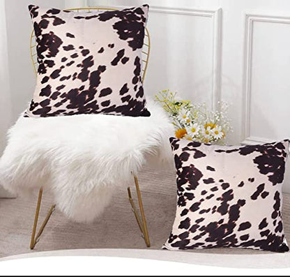 Velvet Throw Pillow Covers Brown Beige Square Cushion Case 18x18 - color: Brown, size: 18" x 18" (Pack of 2)
