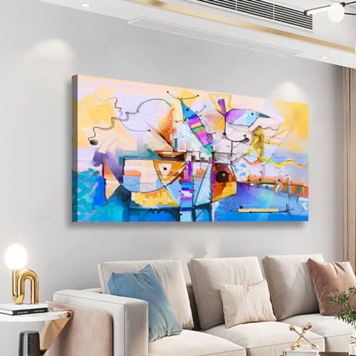 Colour Abstract Wall Art Bedroom Wall Decor Living Room,Line Abstract Canvas Wall Art Office Farmhouse Paintings Artwork Modern Sea Fish Imaginative Wall Art Prints Pictures 20 * 40inch - color: Colour Line Abstract, size: 40"L x 20"W