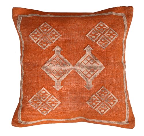 Indian Cotton Cushion Cover Sabra Kilim Pillow Cover Designer Decorative Sofa 18x18 Inche Handwoven Cushion Case for Farmhouse Home Decor Spring Decorative Pillow (Pattern 29) - color: Pattern 29