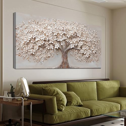 Modern Tree of Life Canvas Wall Art Pictures for Living Room Prints 20"X40" - color: JYQ-01N, size: 40"L x 20"W
