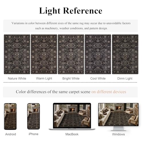 Zeeinx 2x6 Washable Runner Rugs for Hallway Kitchen Runner Rug Black Gold - color: Black Gold, size: 2'*6'(Runner)