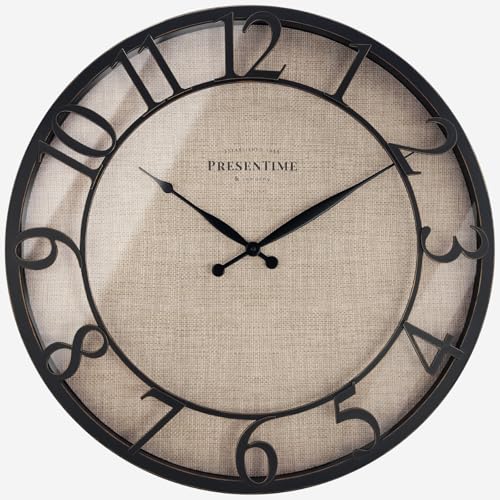 Presentime 21" Farmhouse Series Wall Clock - color: Oil Rubbed Antique Bronze, size: 21 inch