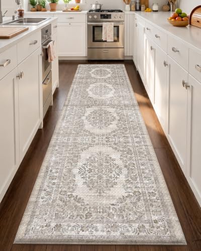 Color&Geometry Kitchen Floor Runner 24x108 Vintage Anti Fatigue, Khaki - color: Vintage-khaki, size: 24''x108''