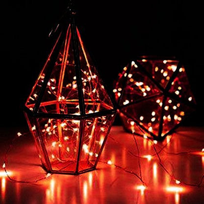 ANJAYLIA Red String Lights, 10Ft/3M 30leds Bright Light Party Home Festival Decorations Battery Operated Lights - color: Red 1 Pack 30 LED