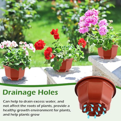 Roshtia 24 Pcs Hanging Planter Pot with Hook, Brown, 5 Inch - color: Brown, size: 5 Inch
