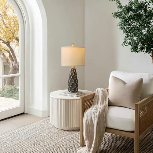 Small Table Lamps Set of 2 for Living Room, 20.25" Black Bedside Boho Lamps - color: Black, size: Small - 20.75''