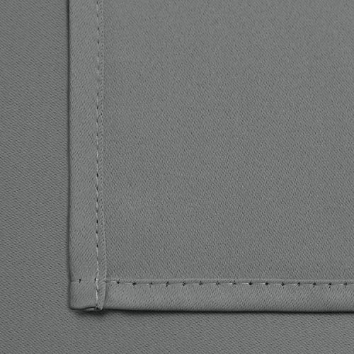 Yakamok Grey Room Darkening Curtains 52x54 inch Gray Grommet-Living Room - color: Grey, size: 52"W x 54"L (Pack of 2)