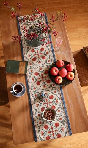 Patdrea Designer French Elegant Linen Table Runner,12"X71"-Puno B - color: Puno B Linen, size: 12"*71"