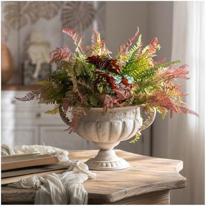 Europe Retro Distessed White Metal Vase for Room and Home Decoration and Iron Handicrafts Item Roman Style Decorative Vase