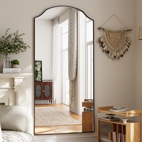 VooBang Wave Curved Top Arched Mirror Full Length, 71"x32" Large Mirror - size: 71"L x 32"W