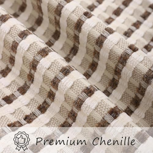 Boho Jacquard Throw Pillow Covers 20x20 Inch Set of 2 Beige Brown - color: Beige+brown, size: 20" x 20" (Pack of 2)