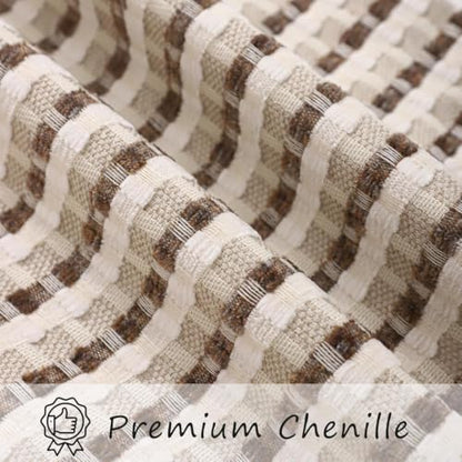Boho Jacquard Throw Pillow Covers 20x20 Inch Set of 2 Beige Brown - color: Beige+brown, size: 20" x 20" (Pack of 2)
