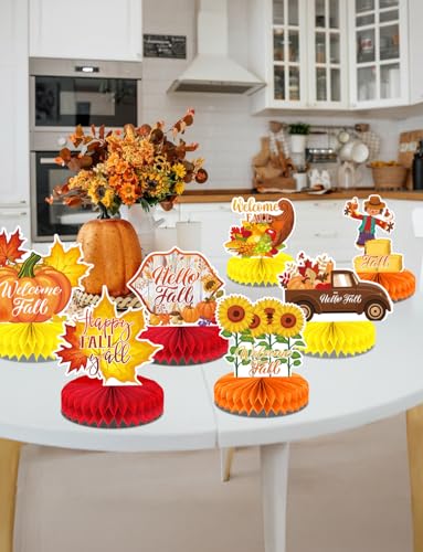 Fall Table Decorations, Thanksgiving Centerpieces for Dinner Table - style: Fall