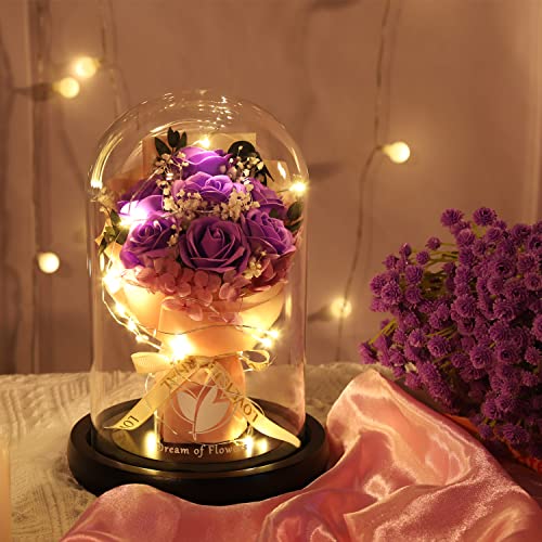 Birthday Gifts for Women, Christmas Day Roses Gifts for Women - color: Purple
