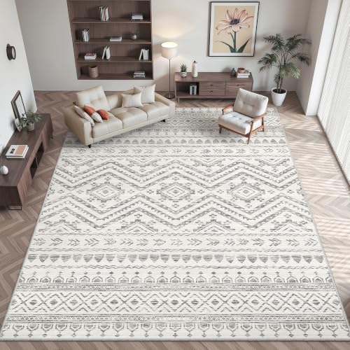 Miukiki 8x10 Area Rug for Living Room, Washable Soft Non Slip Rug Grey - color: Grey, size: 7' x 10' (Rectangular)