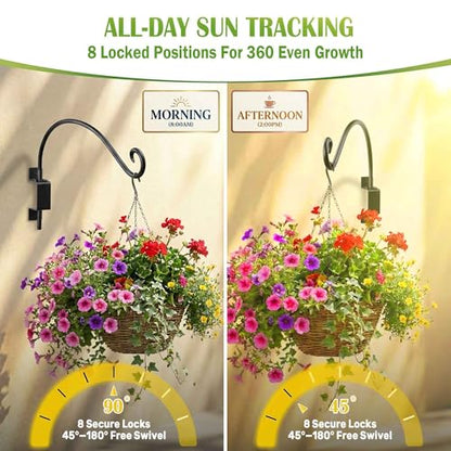 Swivel Plant Hangers Outdoor: 12Inch 2 Pack Heavy-Duty Hanging Wall Bracket - size: 12"-2PCS