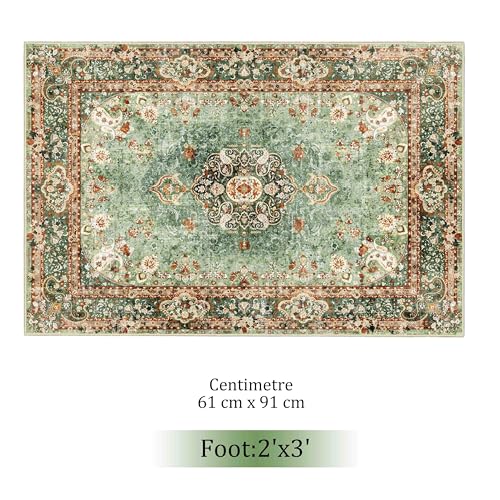 Small Rugs 2x3 Boho,Green Rug for Entryway Bathroom Bedroom - color: Green, size: 2'x3'