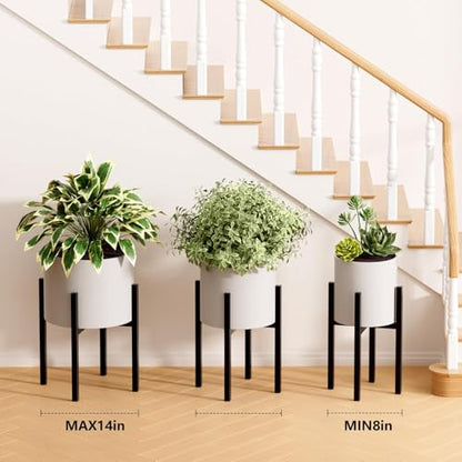 Urban Deco 1PK Adjustable Metal Plant Stand, Fits 8-14 Inch Pots, Black - size: 8-14inch 1PK