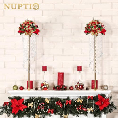 NUPTIO Tall Centerpiece for Table, Gold, 35.4", 2 Pcs - color: Gold, size: 2 Pcs 35.4 in