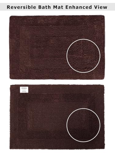 COTTON CRAFT Bath Rugs - 2 Pack Large 20x30 Soft Plush Bath Mats - Brown - color: Brown, size: 20x30 Inches