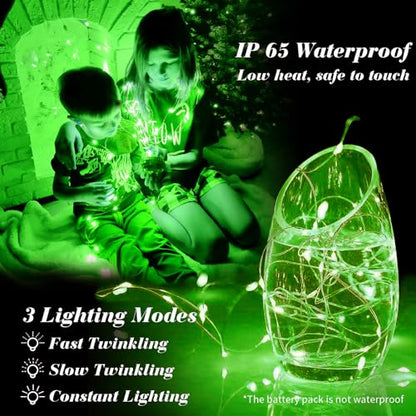ZGWJ 8 Pack Green Fairy Lights, Mini String Lights - color: Green, size: 8P