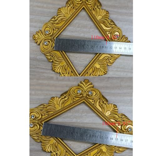 2 Pack Gold Rhombus Curtain Tiebacks, Square Drapery Holdbacks - style: 8 Crystals Gold