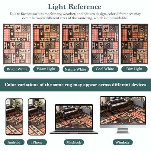 LIANLAM 8x10 Washable Area Rugs for Living Room and Bedroom(8x10,Deer) - color: Deer, size: 8' x 10' (Rectangular)