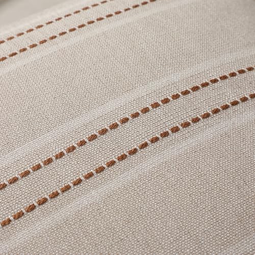 Hckot Fall Throw Pillow Covers 16x16 Set of 2 Striped Pillow Covers Caramel - color: Caramel, size: 16" x 16" (Pack of 2)