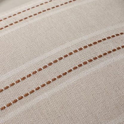 Hckot Fall Throw Pillow Covers 24x24 Set of 2 Striped Pillow Covers Caramel - color: Caramel, size: 24" x 24" (Pack of 2)