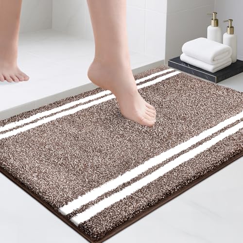 PURRUGS Bathroom Rug, Bath Mat, 20" x 30", Brown - color: Brown, size: 20" X 30"