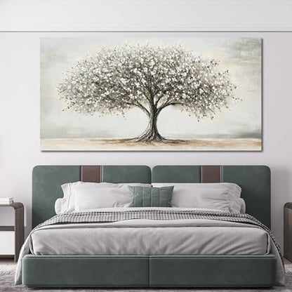 Large Canvas Tree of Life Wall Art Modern Black and White Wall Art 29"X58" - color: TB-Z, size: 58"L x 29"W